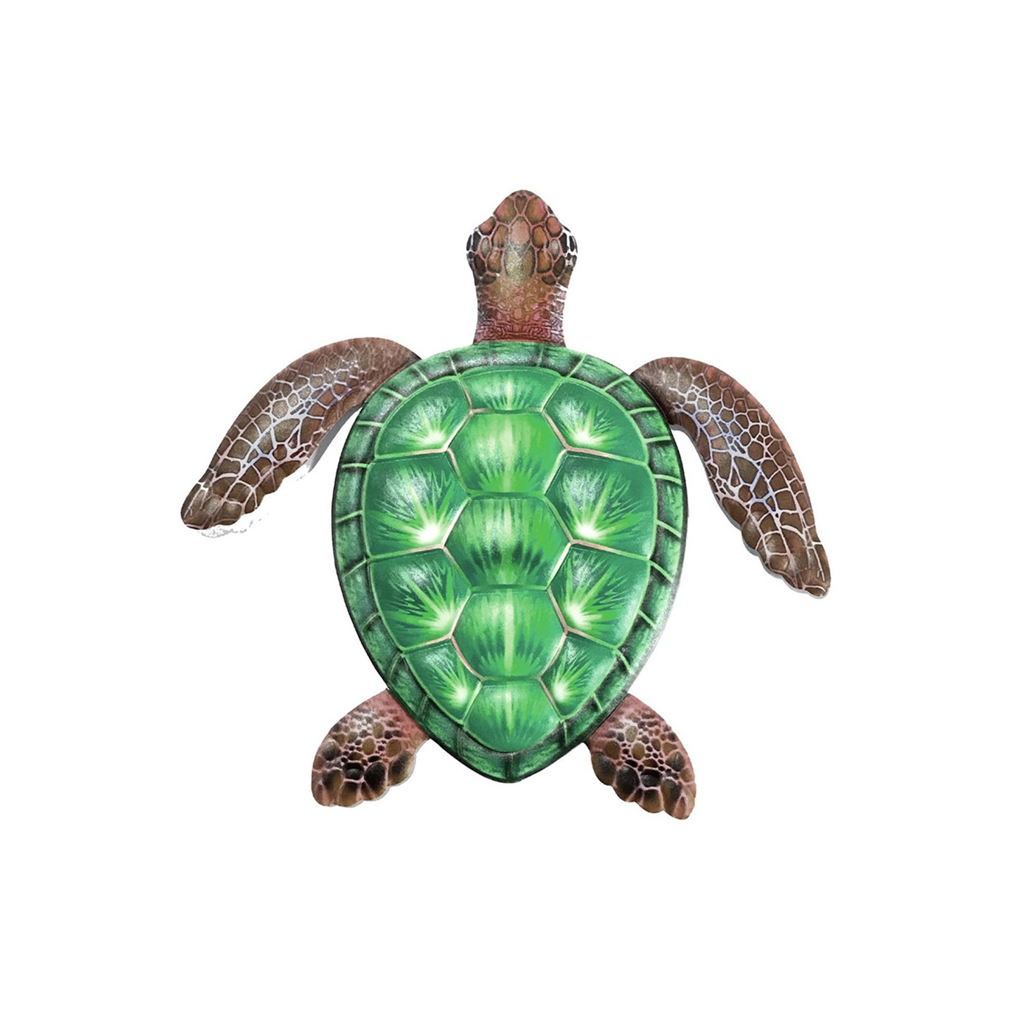 Turtle Wall Decal Garden Ornament 30.3x28x1.8cm - Green
