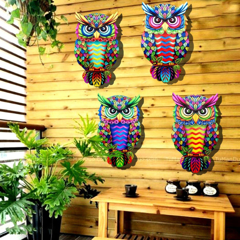 Owl Wall Decal Garden Ornament 26x16x1cm - 1