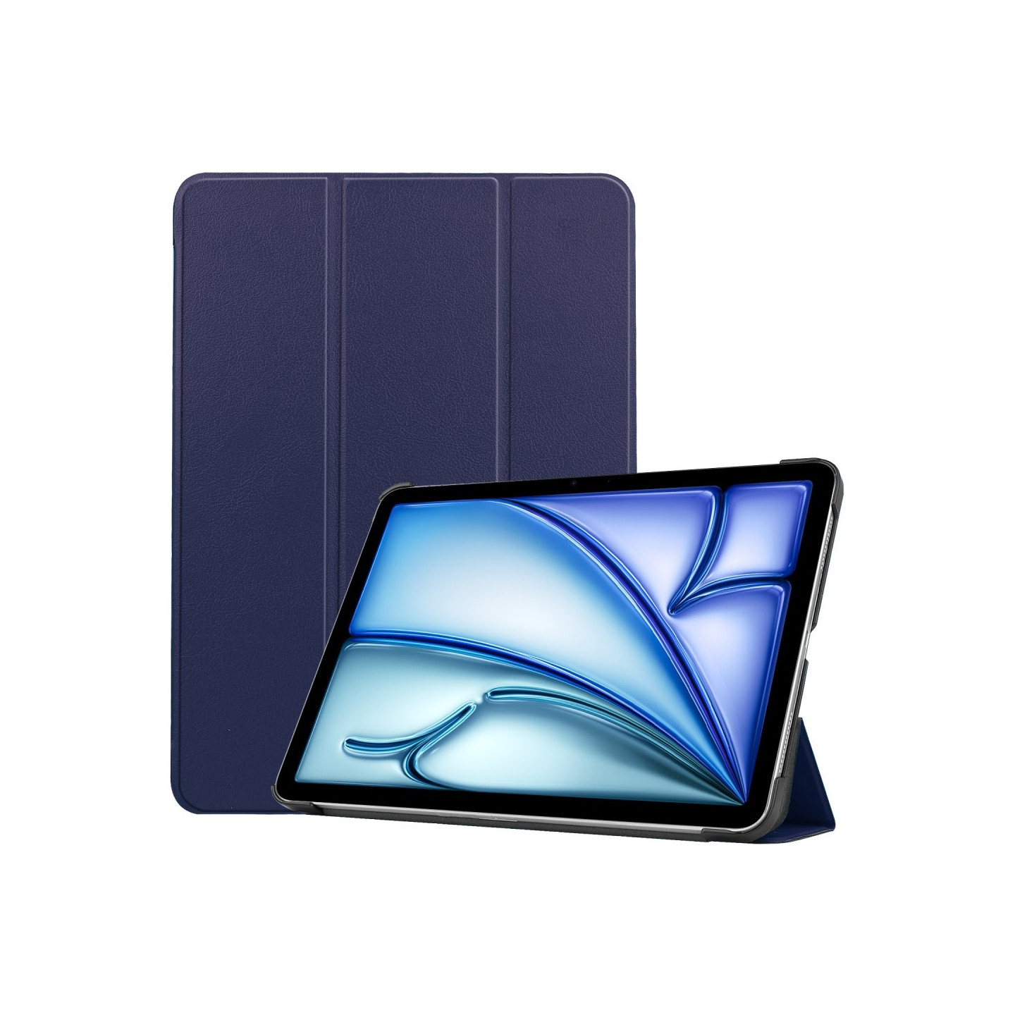 Til iPad Air 11 (2024) Slim Fit Tri - Foldbart Deksel - Mørkeblå