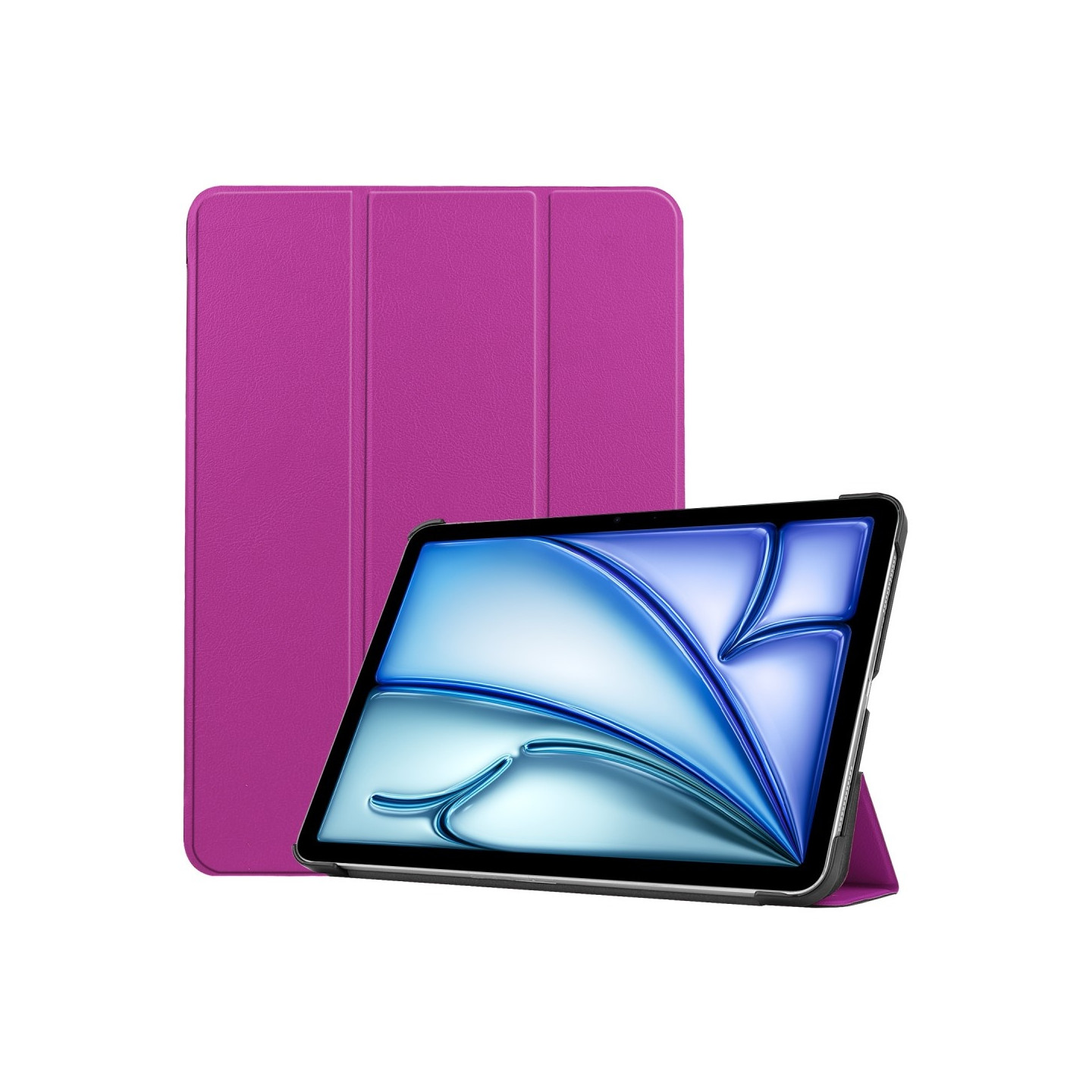 Til iPad Air 11 (2024) Etui Tre - fold Stativ Tablet Cover - Lilla