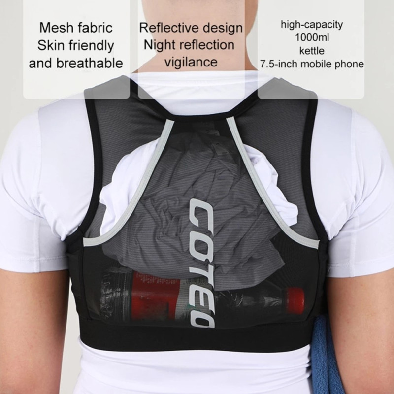 Hydration running vest Reflective bike running Marathon - Medium