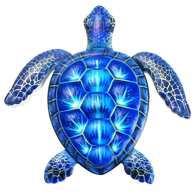 Turtle Wall Decal Garden Ornament 30.3x28x1.8cm - Blue