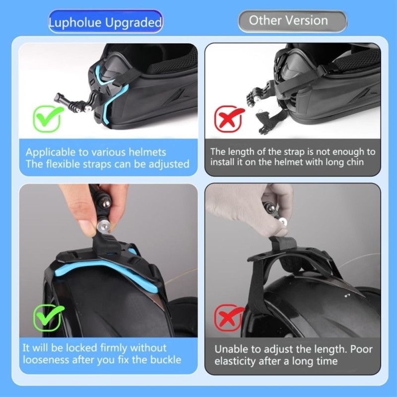 4 - in - 1 motorcycle helmet mount for GoPro Insta 360 Session