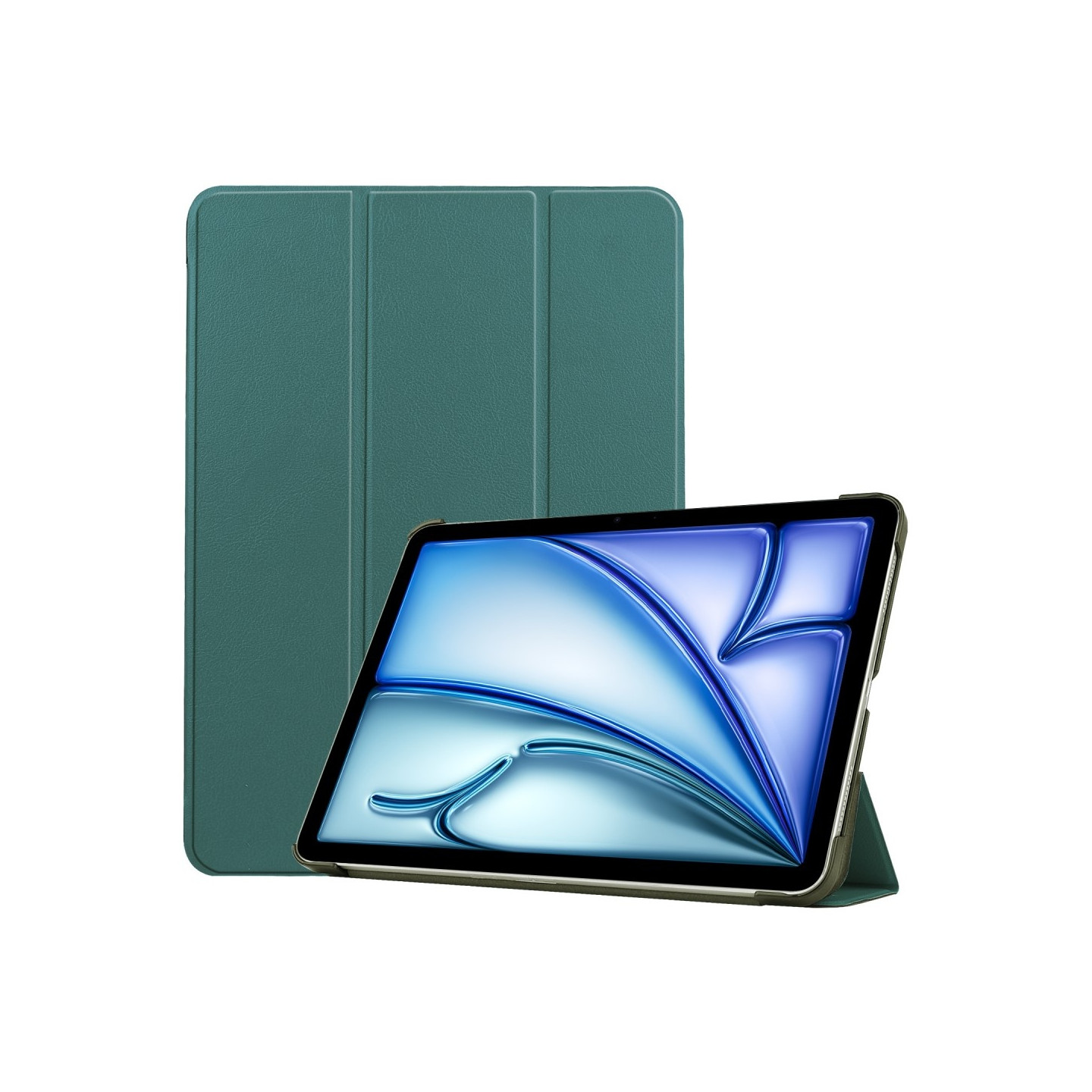 For iPad Air 11 (2024) Case Tri - fold Stand Tablet Cover - Green