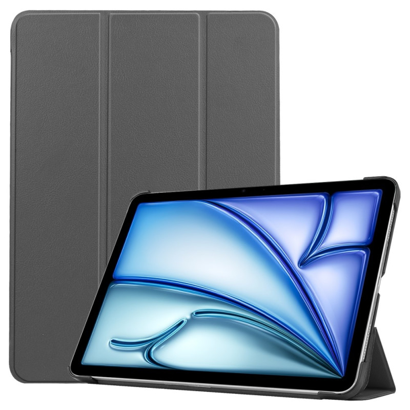 Til iPad Air 11 (2024) Etui Tre - fold Stativ Tablet Cover - Grå