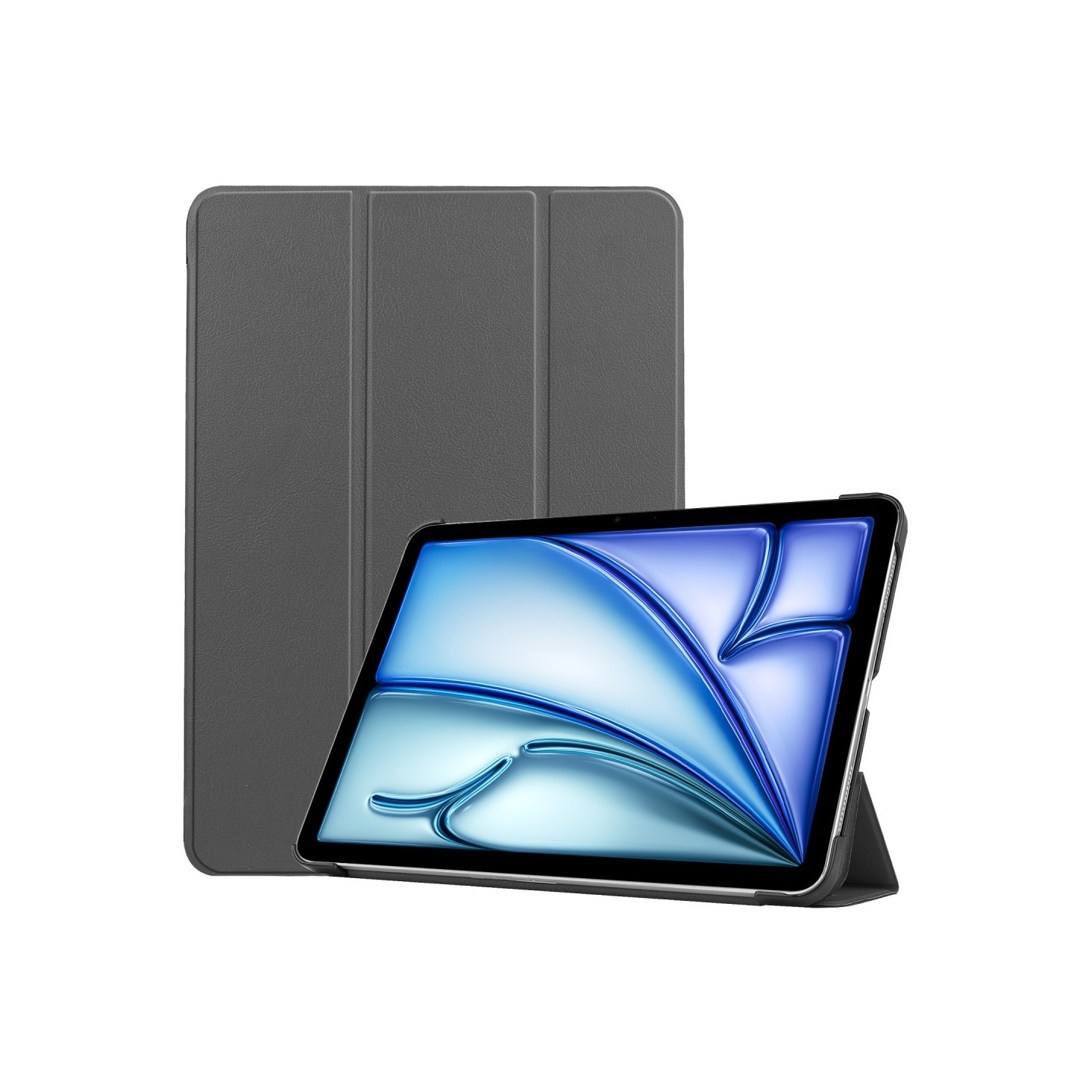 For iPad Air 13 (2024) Case Tri - fold Stand Tablet Cover - Gray