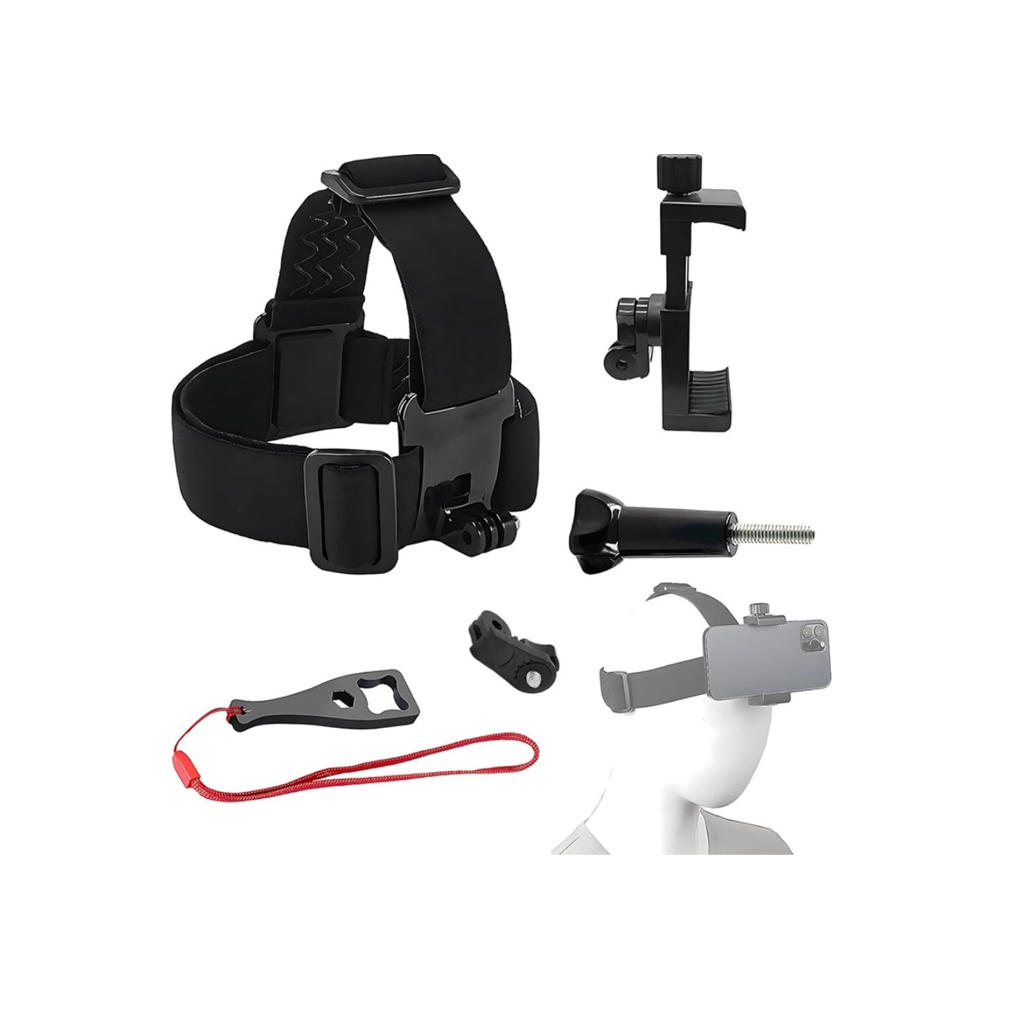 5 - in - 1 Action Camera Accessories Head strap clamp etc for GoPro