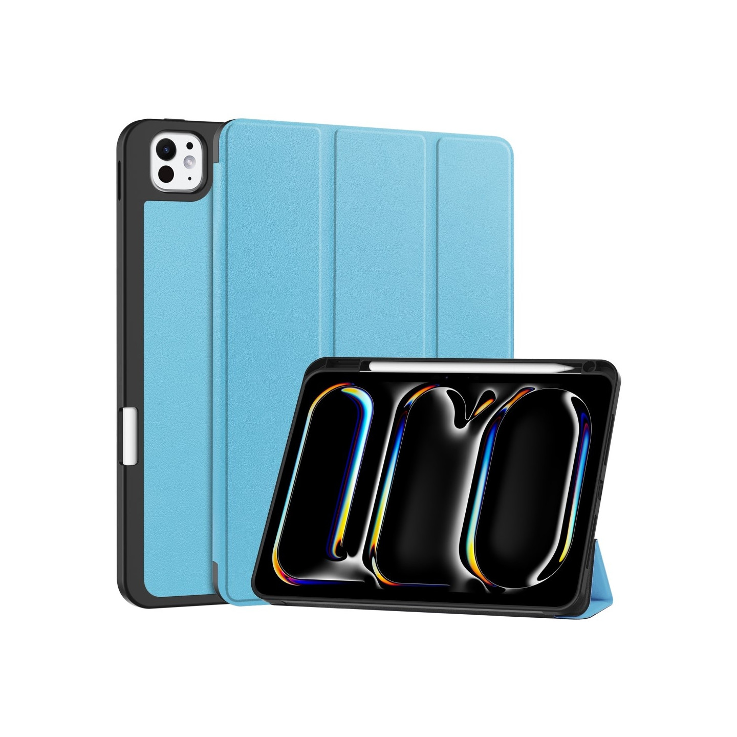 Til iPad Pro 11 (2024) Etui Tre - fold Stativ Tablet Cover med Pen Holder