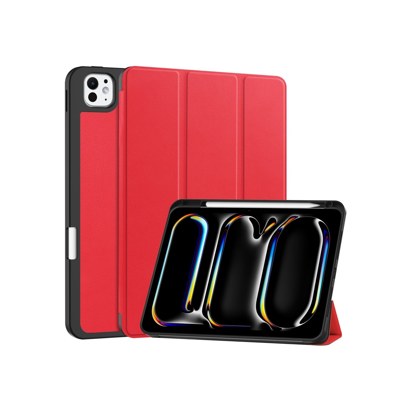 For iPad Pro 11 (2024) Case Tri - fold Stand Tablet Cover with Pen Slot