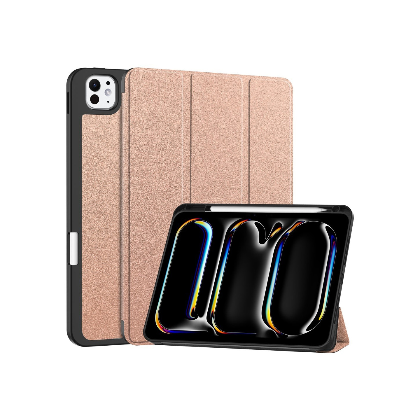 Til iPad Pro 11 (2024) Etui Tre - fold Stativ Tablet Cover med Pen Holder