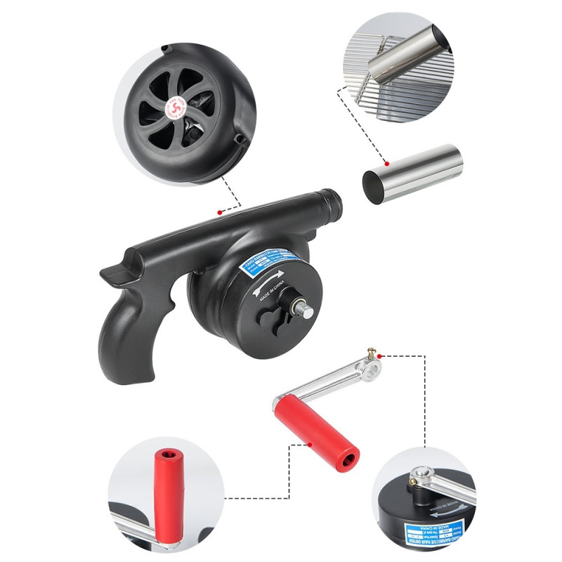 Grill Fire Burn BBQ Luftblåser Campingovn Vindblåseverktøy