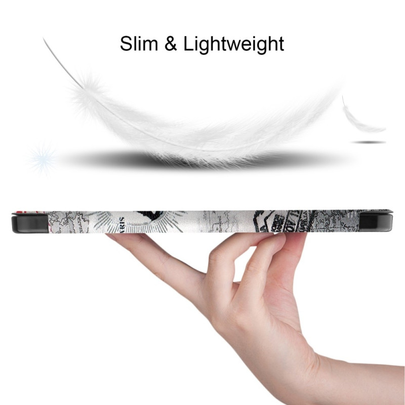 For iPad Air 11 (2024) Case Tri - fold Stand Tablet Cover with Pen Slot - Tower