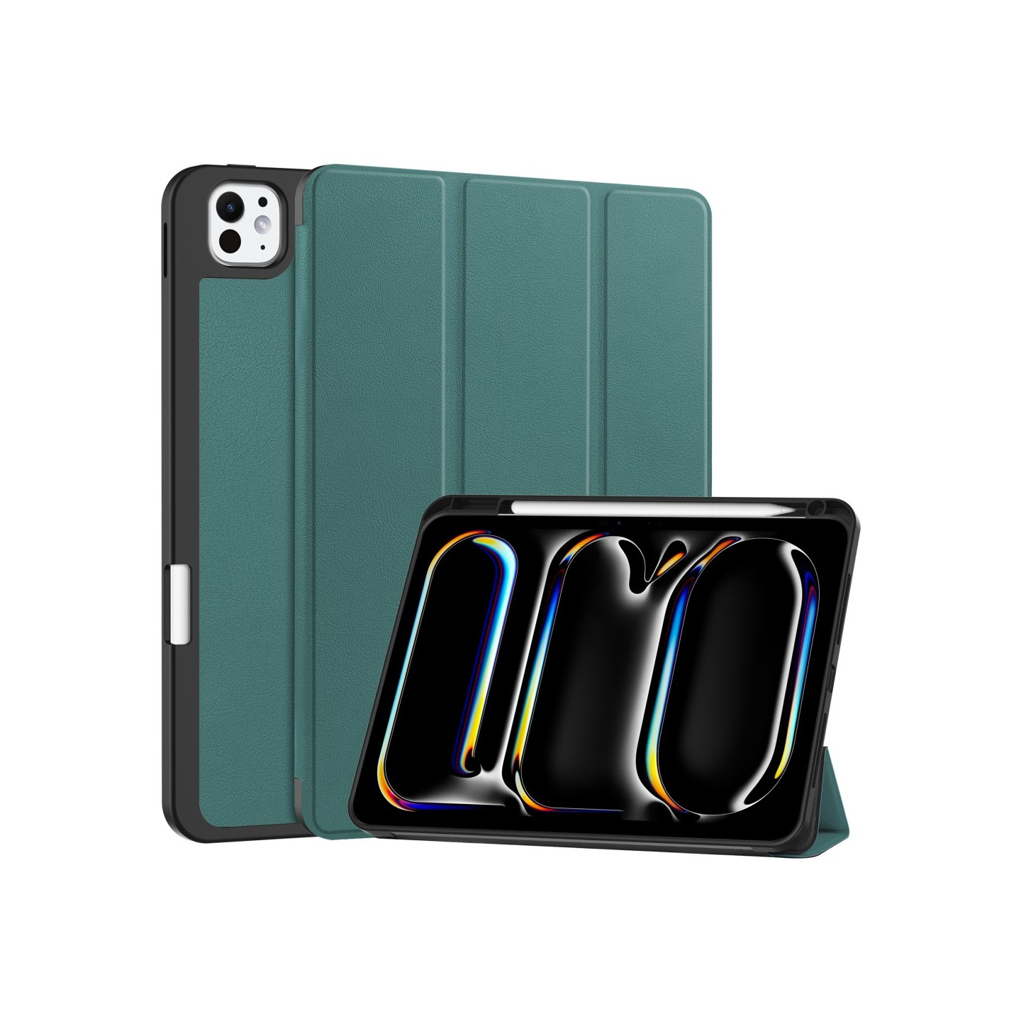 Til iPad Pro 11 (2024) Etui Tre - fold Stativ Tablet Cover med Pen Holder