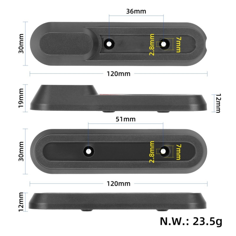 For scooter Xiaomi 4 Pro forhjulsdekorasjonsdeksel+reflektorer