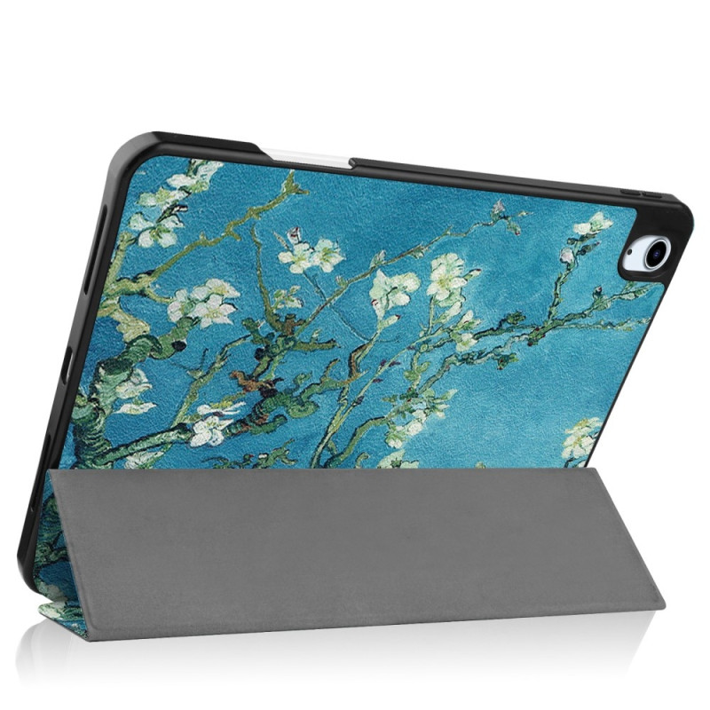 For iPad Air 11 (2024) Case Tri - fold Stand Tablet Cover with Pen Slot - Blossom