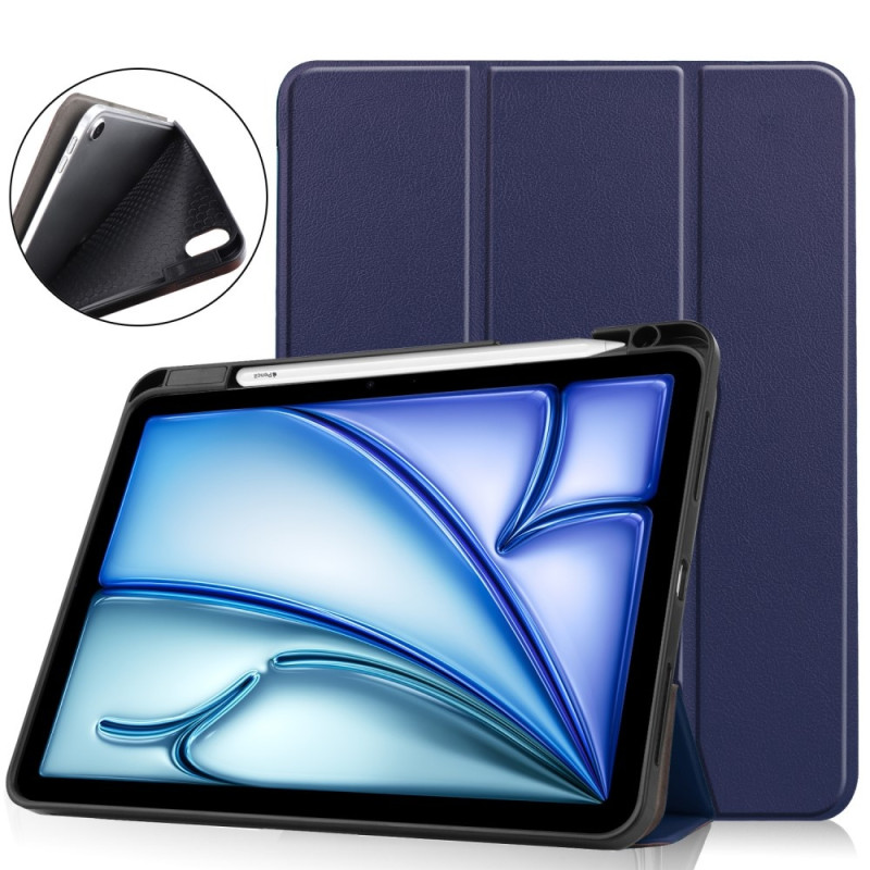 Til iPad Air 11 (2024) Etui Tre - fold Stativ Tablet Cover med Pen Holder
