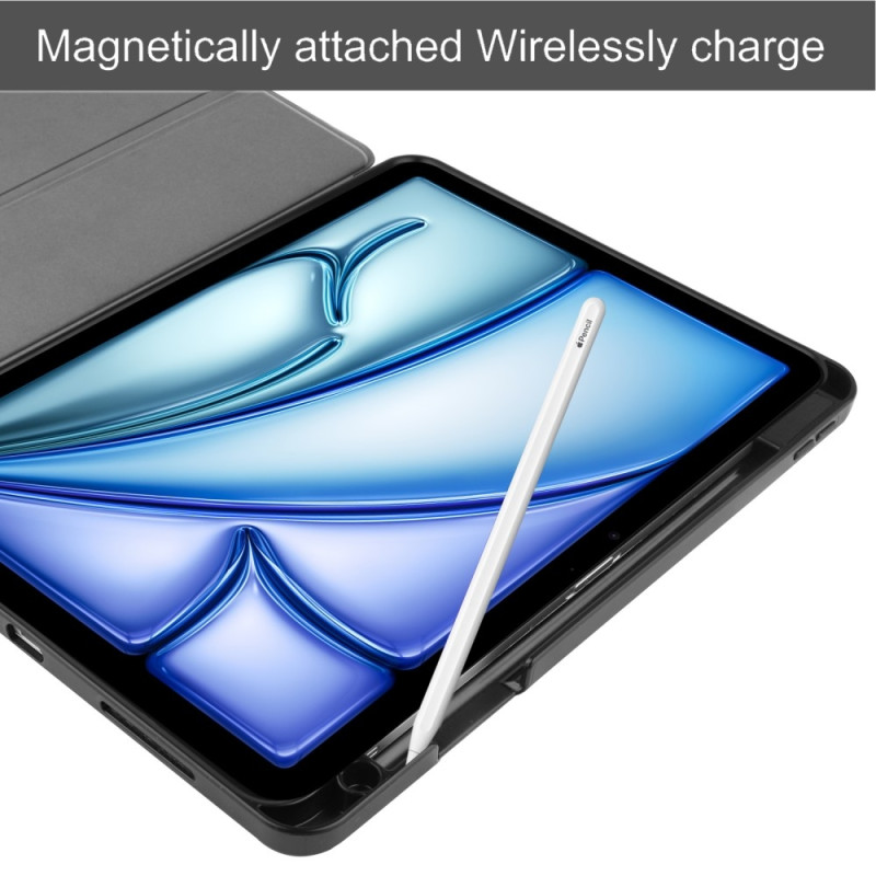 Til iPad Air 11 (2024) Etui Tre - fold Stativ Tablet Cover med Pen Holder