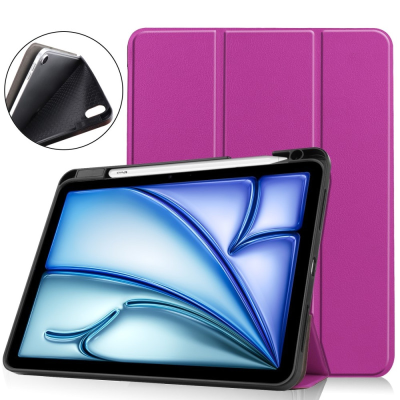 Til iPad Air 11 (2024) Etui Tre - fold Stativ Tablet Cover med Pen Holder