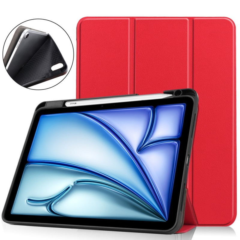 For iPad Air 11 (2024) Case Tri - fold Stand Tablet Cover with Pen Slot
