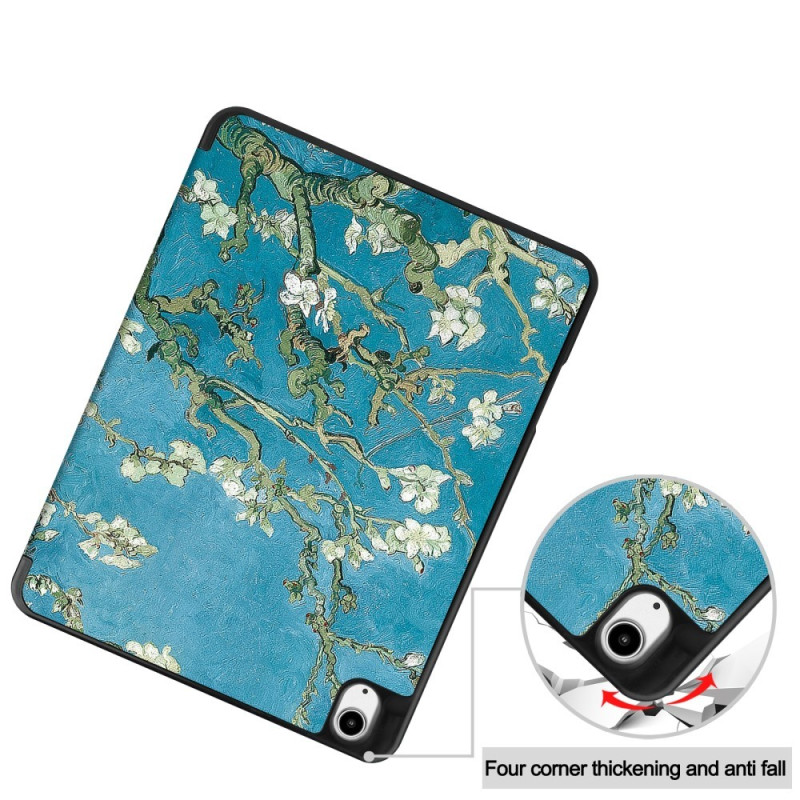 Til iPad Air 13 (2024) Slim Fit Trifoldbart deksel Pennebrett - Blossom