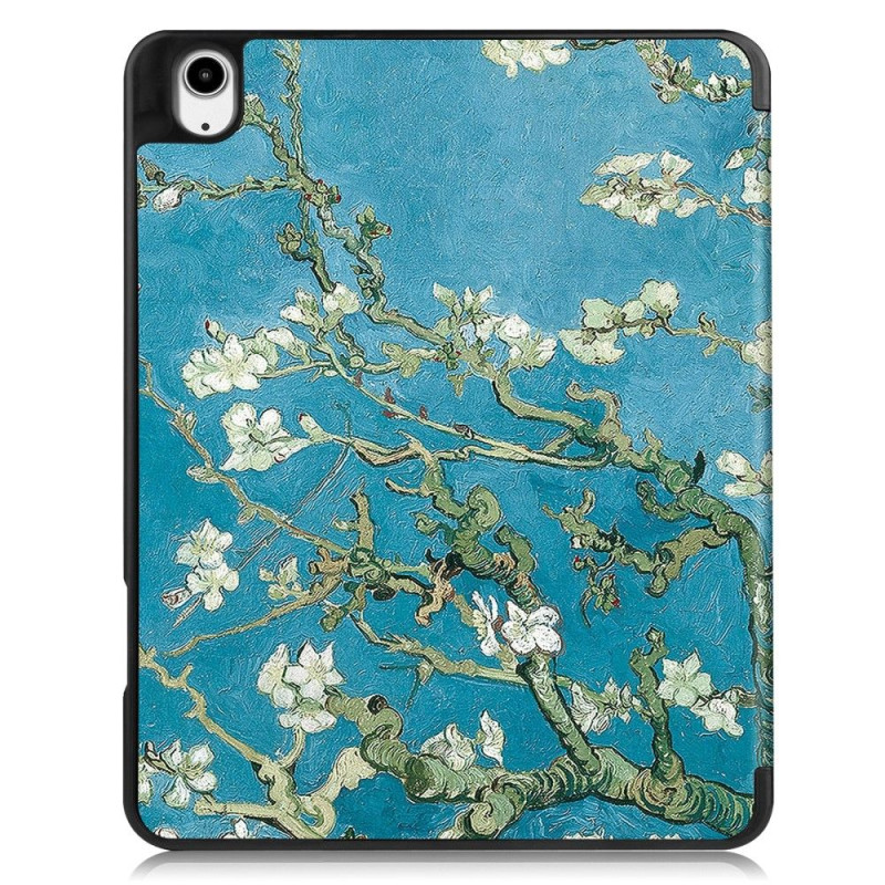 For iPad Air 13 (2024) Case Tri - fold Stand Tablet Cover with Pen Slot - Blossom