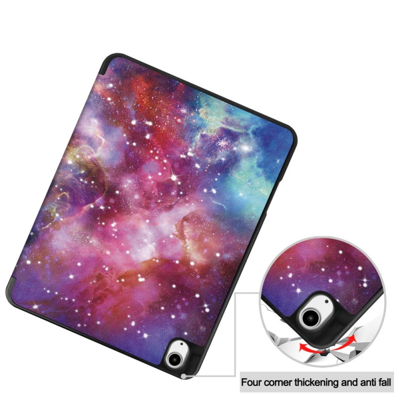 Til iPad Air 13 (2024) Slim Fit Trifoldbart deksel Pennebrett - Galaxy