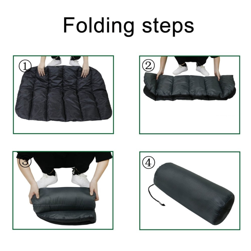 Vandtæt liggeunderlag til hunde med opbevaringstaske 80x70cm