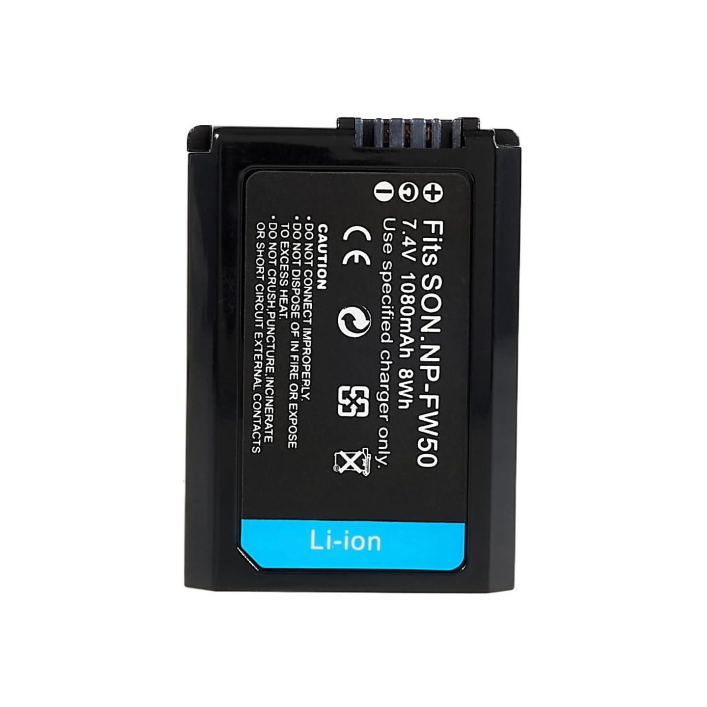 NP - FW50 batteri til Sony A6400/A6000/ZVE 10/A7M2/A6100/A6300/A7R2/A5100 osv