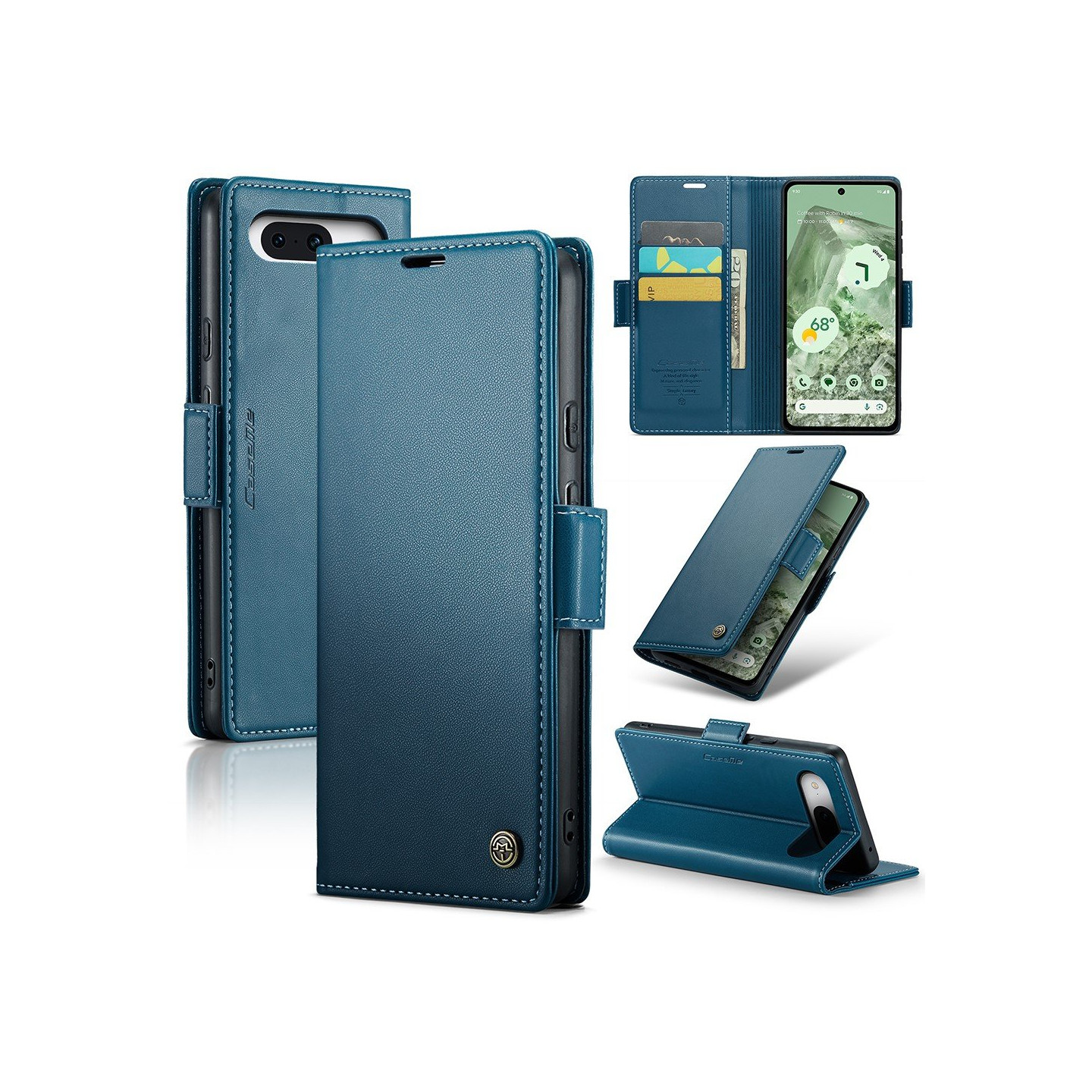 CASEME Lommebok - deksel til Pixel 8a - Blå