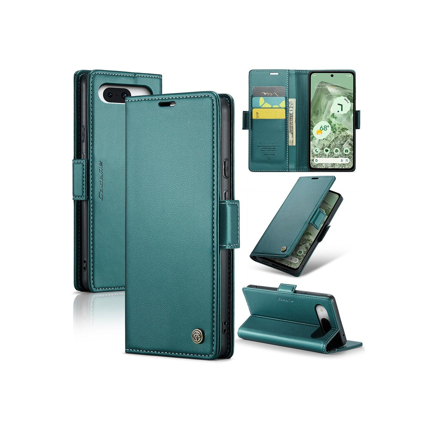 CASEME Lommebok - deksel til Pixel 8a - Grønn