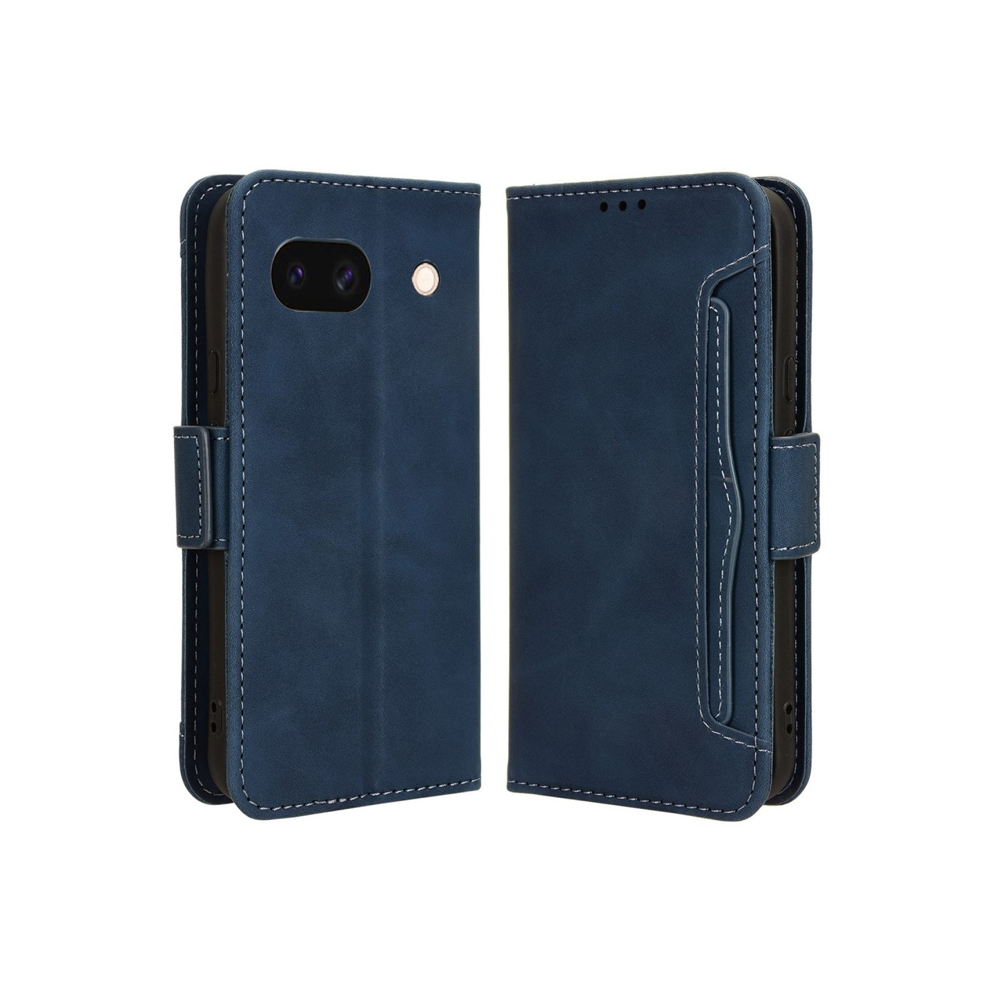 Til Google Pixel 8a Lommebok - deksel med Kortholder - Blå