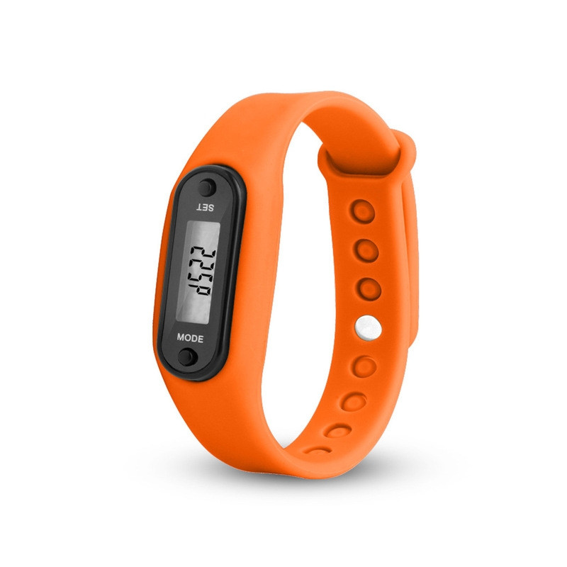 Type B Pedometer Clock Model Comfortable to Wear - Orange
