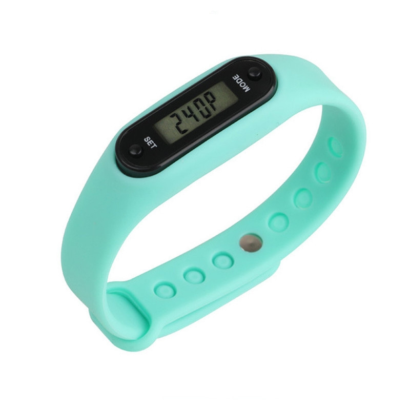 Type B Pedometer Clock Model Comfortable to Wear - Cyan