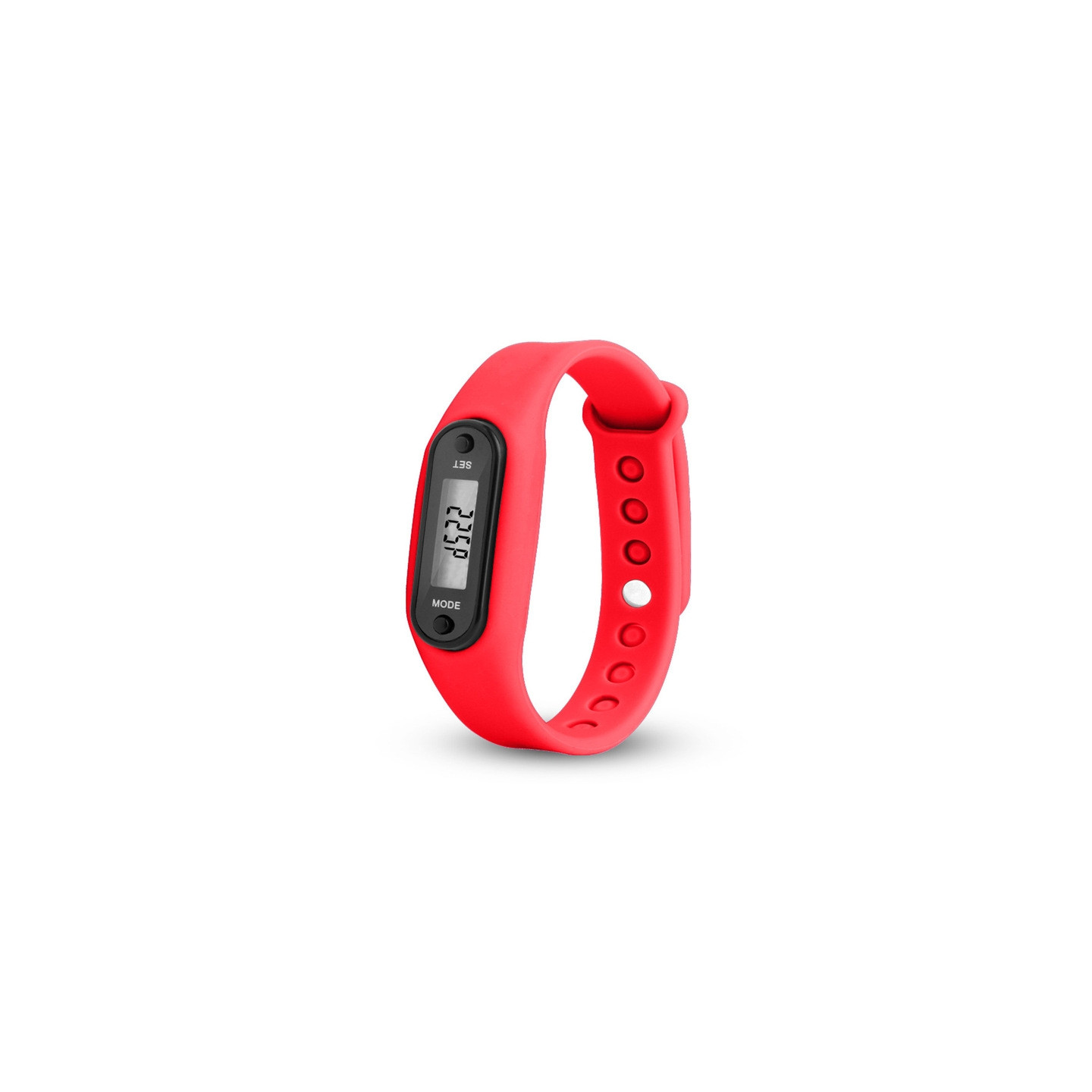 Type B Pedometer Clock Model Comfortable to Wear - Red