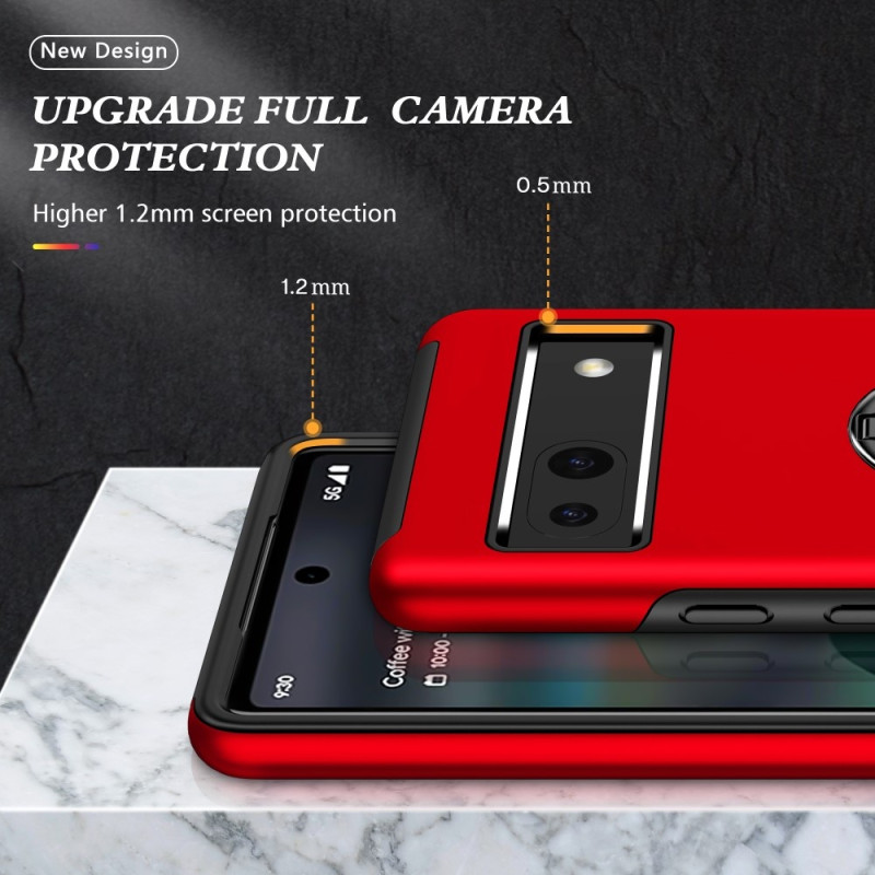 Til Google Pixel 8a Fingerring Kickstand Hybrid Taske