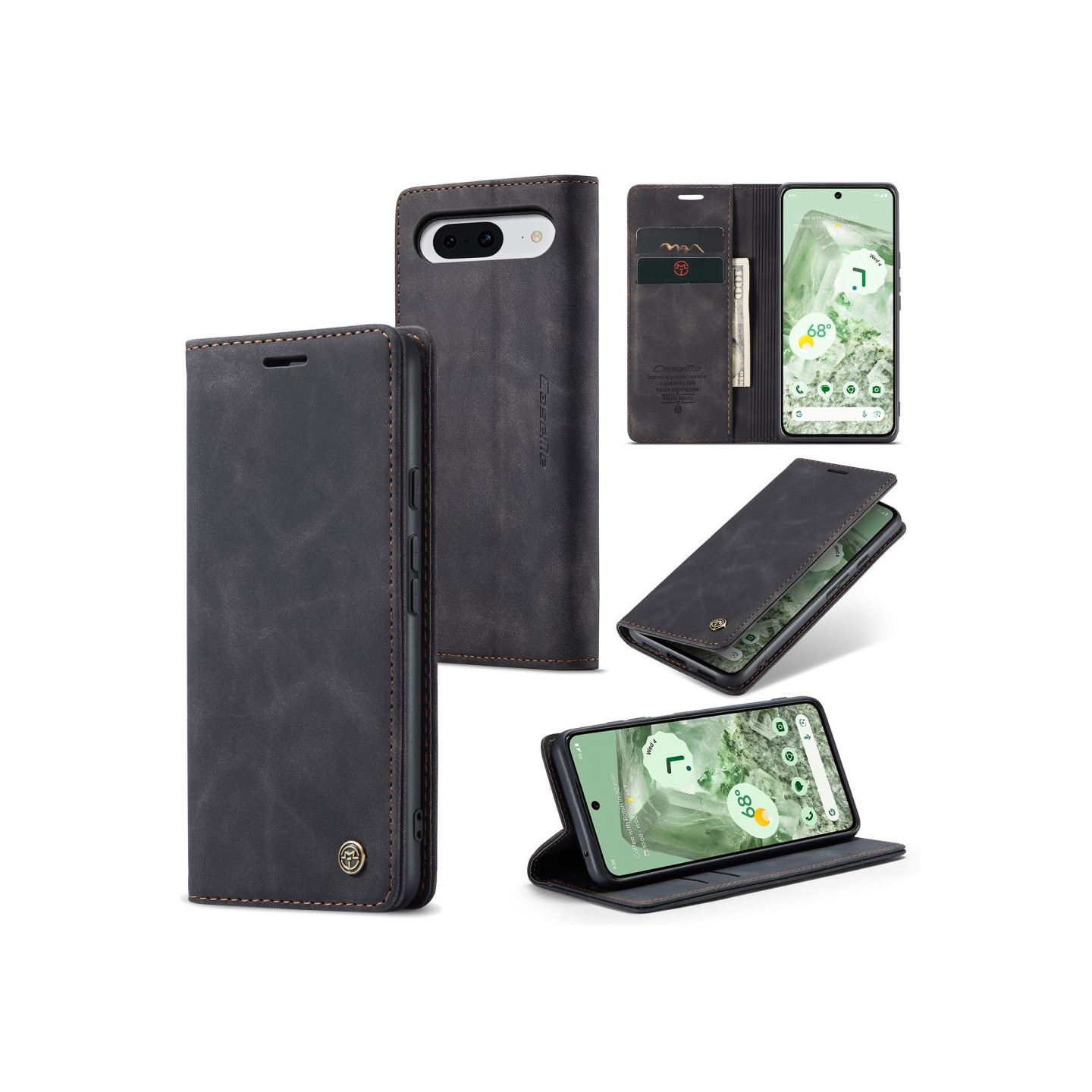 CASEME Retro Lompakkokotelo Pixel 8a