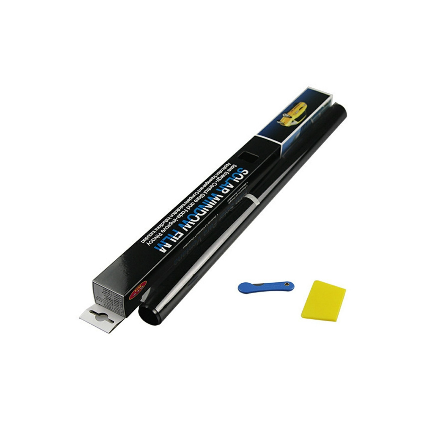 Bilvindusfilmrulle Solbeskyttelse Kjøretøy solfilm, 50cmx3m - 1 prosent gjennomsiktig