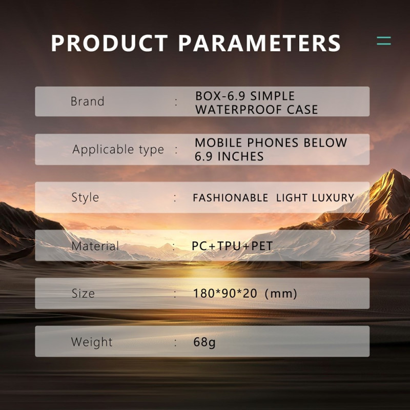 Universal IP68 vedenpitävä kotelo Puhelimen mobiili vedenalainen suoja