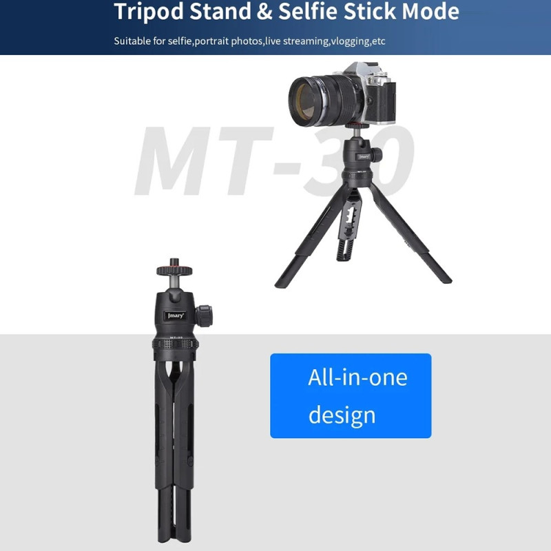 JMARY MT - 30 Selfie Stick 5 - seksjoners justerbart stativ for kamera/telefon/projektor