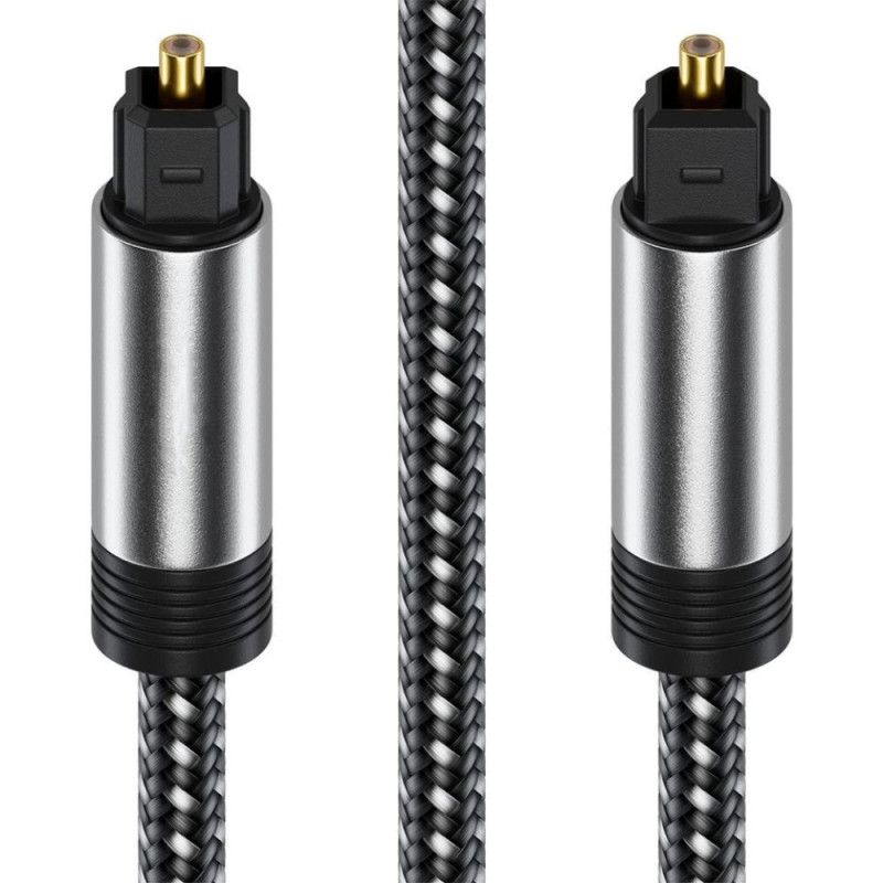 1m Optinen Kaapeli Nailonpunottu SPDIF Kultapäällystetty Liitin Digitaalinen Äänikuituoptinen Johto Toslink Yhteensopiva Soundba