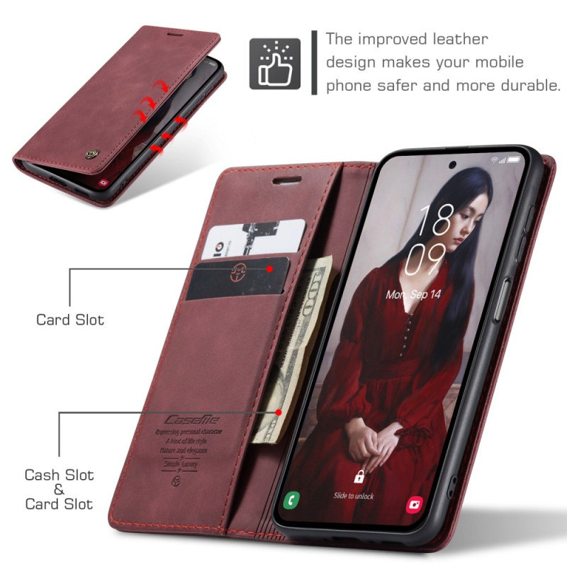 CASEME Lommebok - deksel Samsung Galaxy A55 5G - Burgund