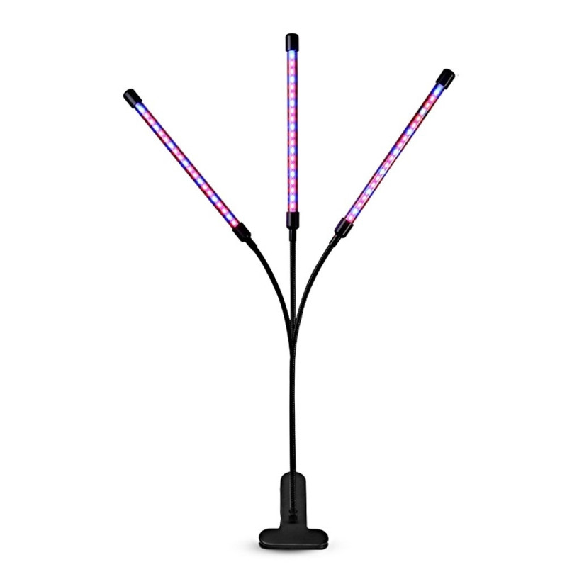 3 hoved Grow Light 60 LED - pærer Plantedyrkning Auto ON/OFF