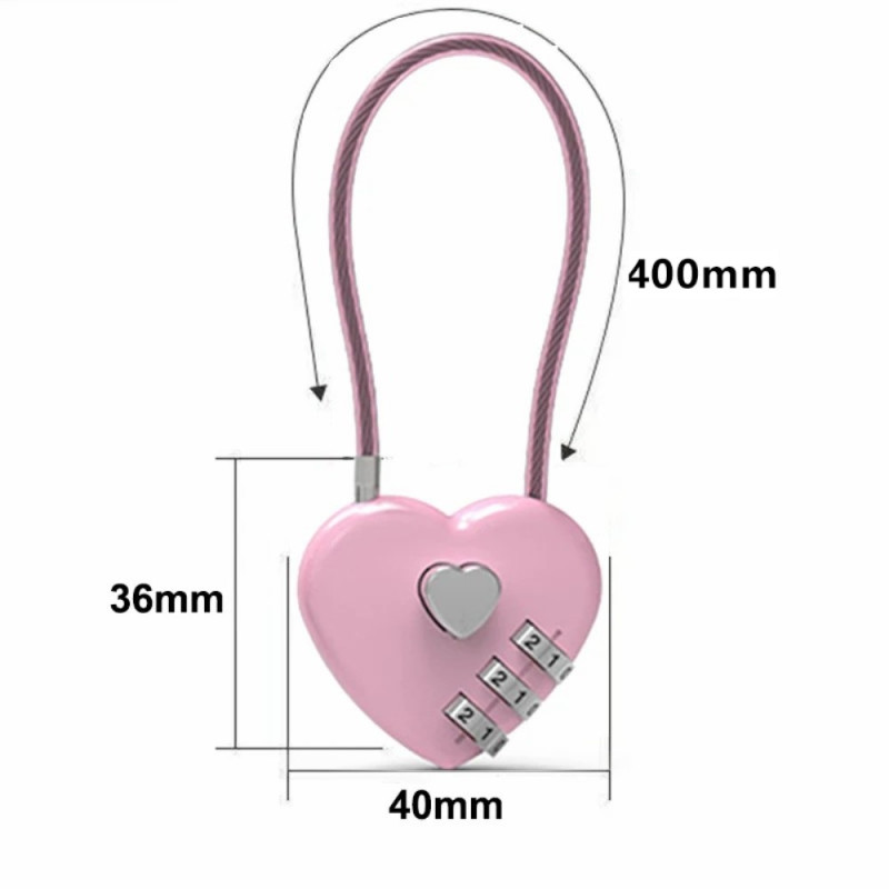 Heart 40 cm combination lock Padlock Storage Cabinet code
