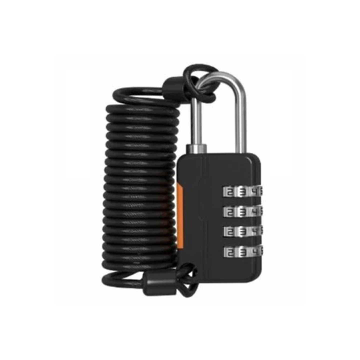 4 - digit luggage lock spring steel cable Padlock Anti - theft code lock