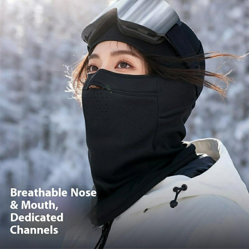 Hue Vinterhue Vintermaske Åndbar elefanthue Fleeceforet vindtæt halstørklæde