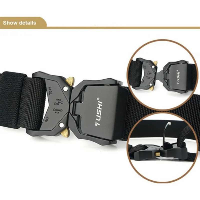 Tactical belt waist strap Military nylon quick release buckle