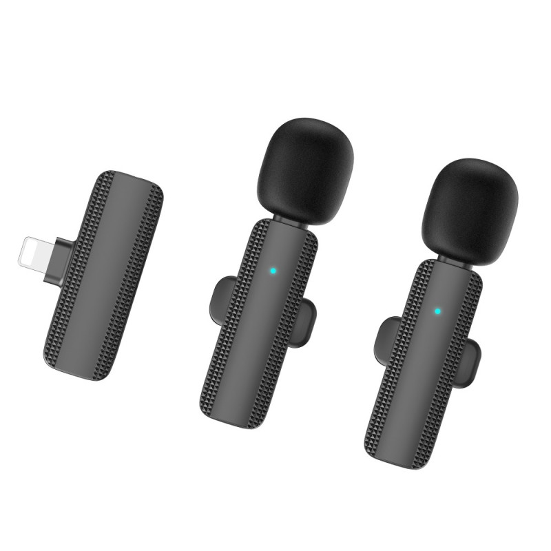 Wireless Lavalier Lapel Microphone & Receiver for iPhone 2 +1