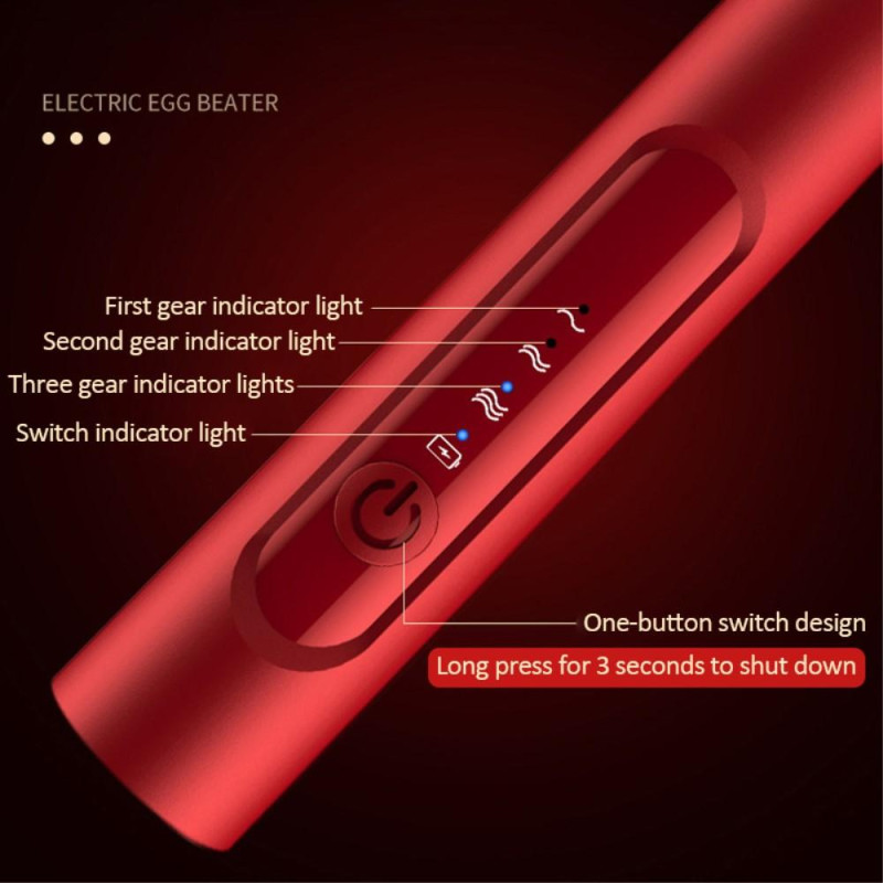 Automaattinen maitovaahtokoneen munaveittimen ladattava vispilä - valkoinen