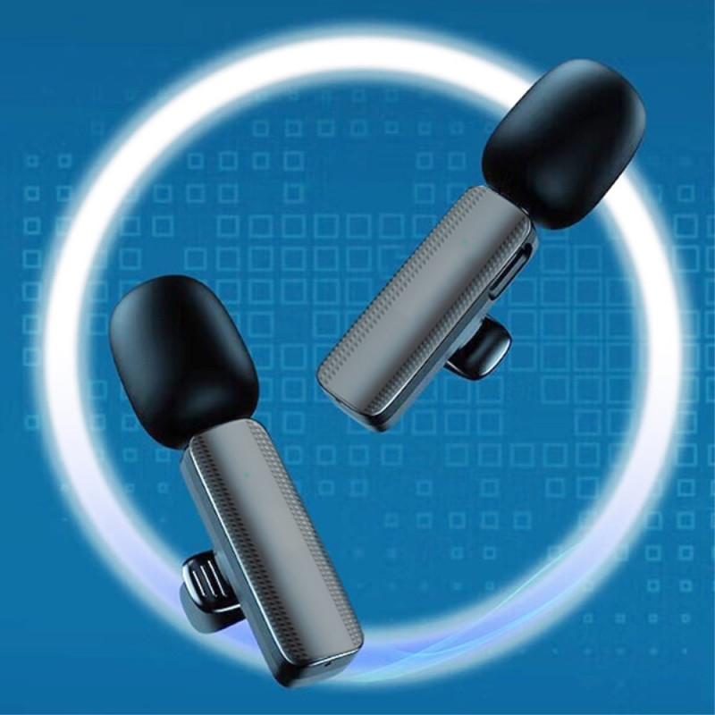 Lavalier trådløs lapelmikrofon og mottaker for USB - C 2 +1