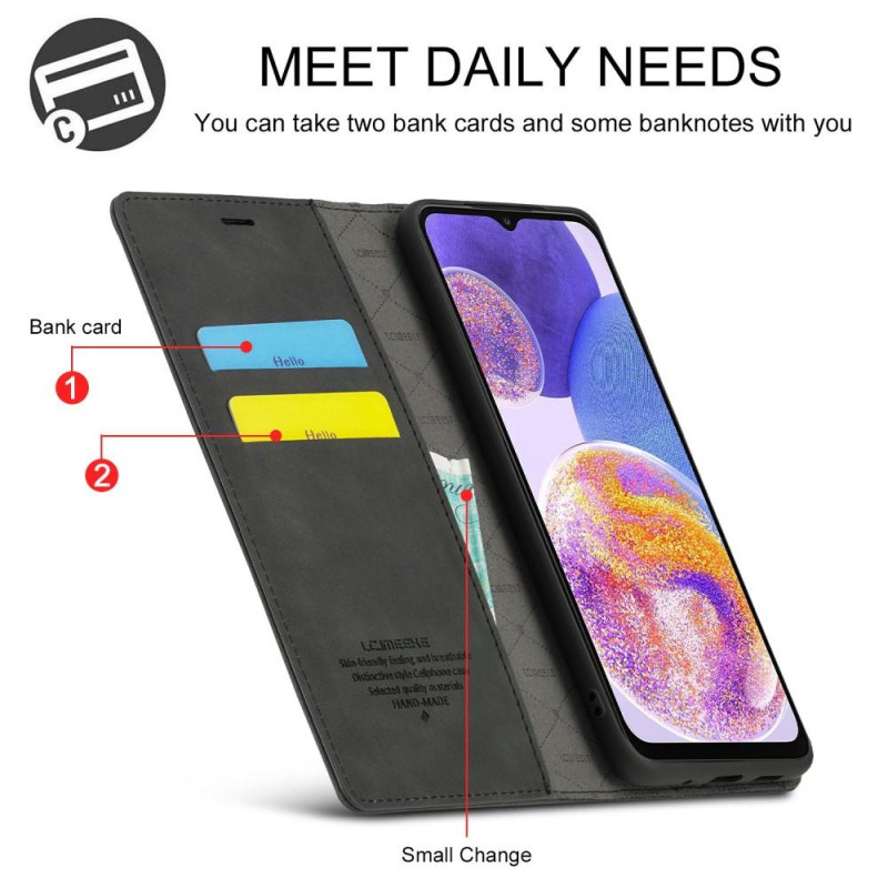 LC.IMEEKE Lompakkokotelo Samsung Galaxy A23 5G - Musta